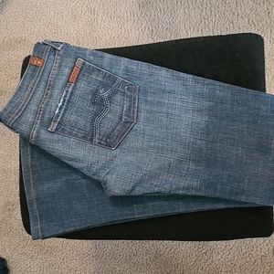 7 For All Mankind, lowrise bootcut jeans, size 27
